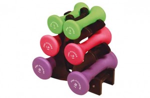 Pro Fitness Dumbbells with stand