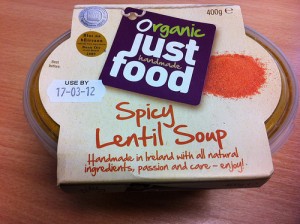 Irish made spicy lentil soup