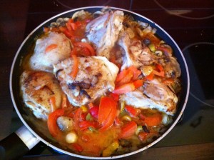 chicken with olives and tomato