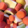 Fruit and vegetables chopped up for juicing