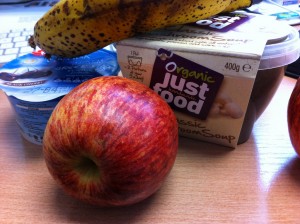 Healthy lunch in the office