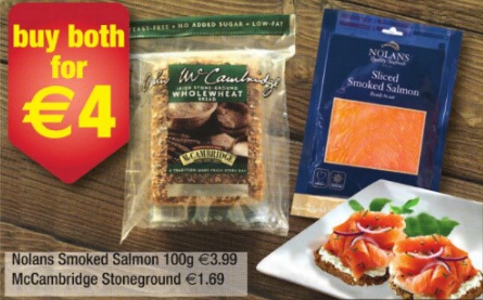 smoked salmon and brown bread offer