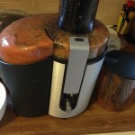 Juicer with debris from juicing