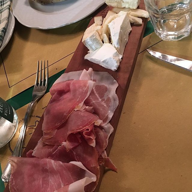 Prosciutto and a selection of Italian cheese
