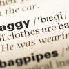 More Obligatory Clothes Shopping Close up of old English dictionary page with word baggy.