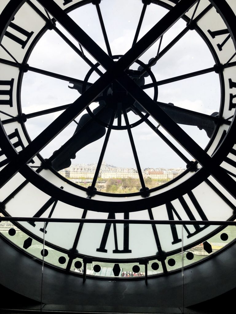 Giant see through clock face